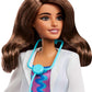 Barbie Careers Doctor Fashion Doll Wearing Removable Look with White Coat, Dress & Shoes, Plus Stethoscope Accessory