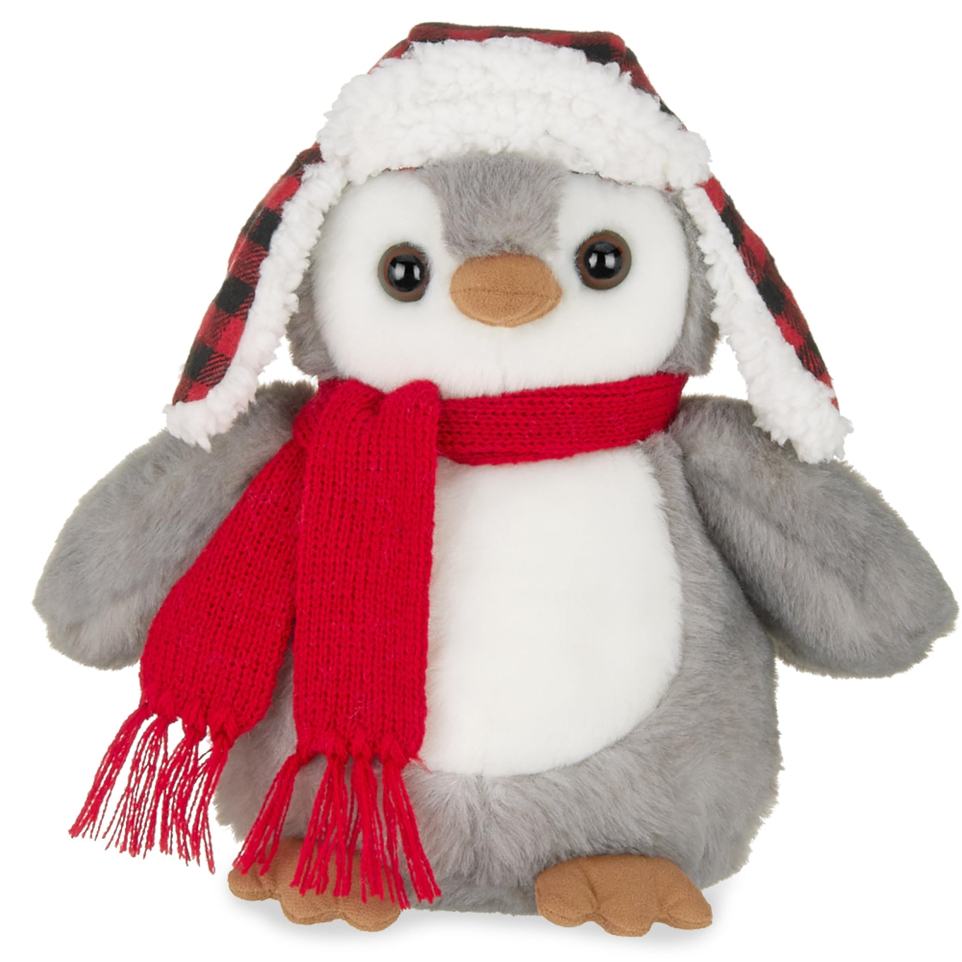 Bearington Cappy Christmas Penguin Stuffed Animal - 9.5" Soft Christmas Penguins Plush Toy with Scarf and Hat - Adorable and Huggable Penguin Plushies