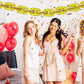 Foil Chain Balloons Jumbo Chain Balloons for 80s 90s Party Decorations Giant Balloon Chain Balloons Gold (Gold, 16 inch)