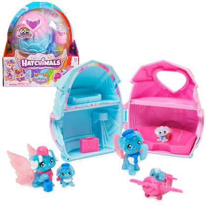 Hatchimals CollEGGtibles, Family Pack Home Playset with 3 Characters and up to 3 Surprise Babies (Style May Vary), Kids Toys for Girls Ages 5 and up