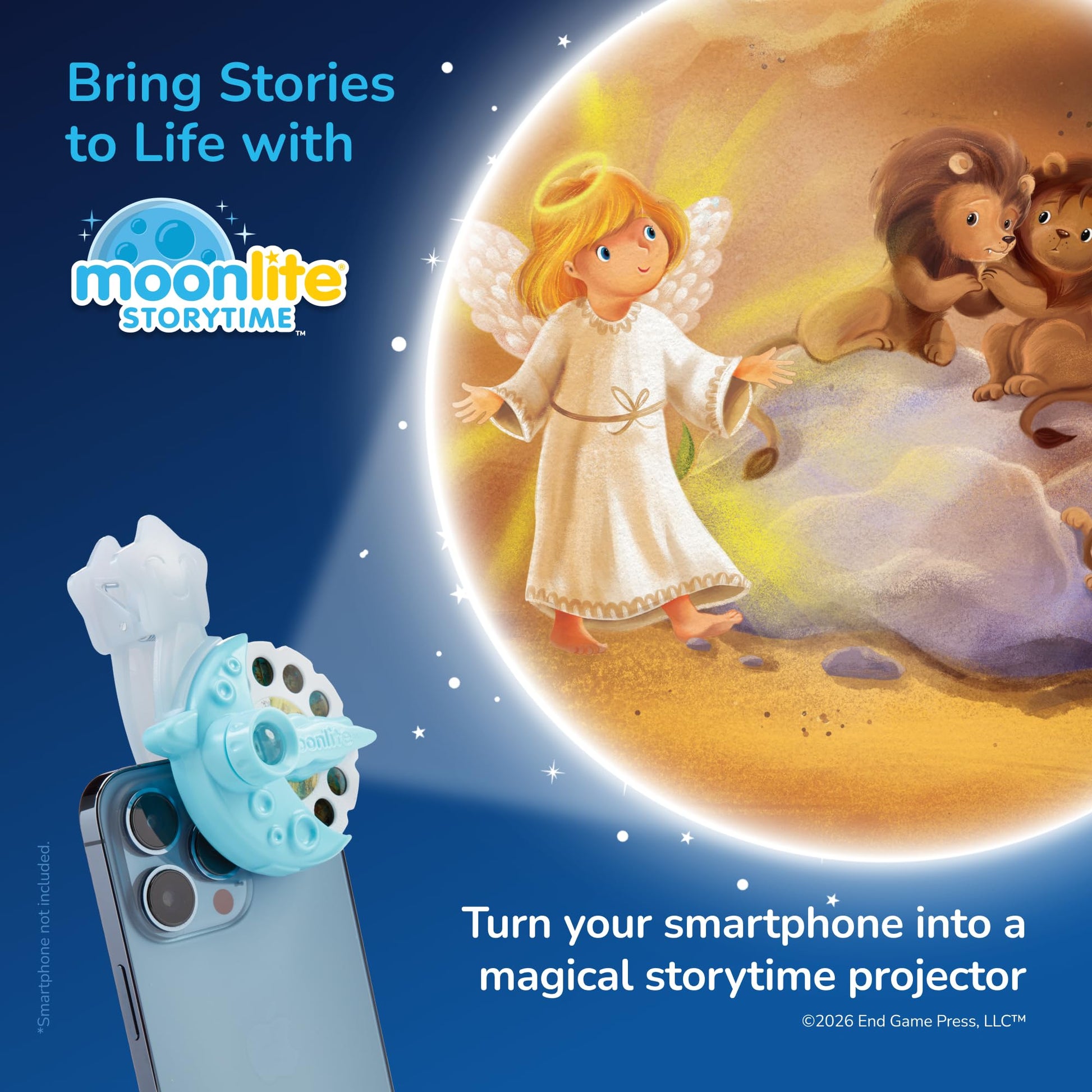 Moonlite Storytime Starter Pack Set: Projector and 4 Bible Stories