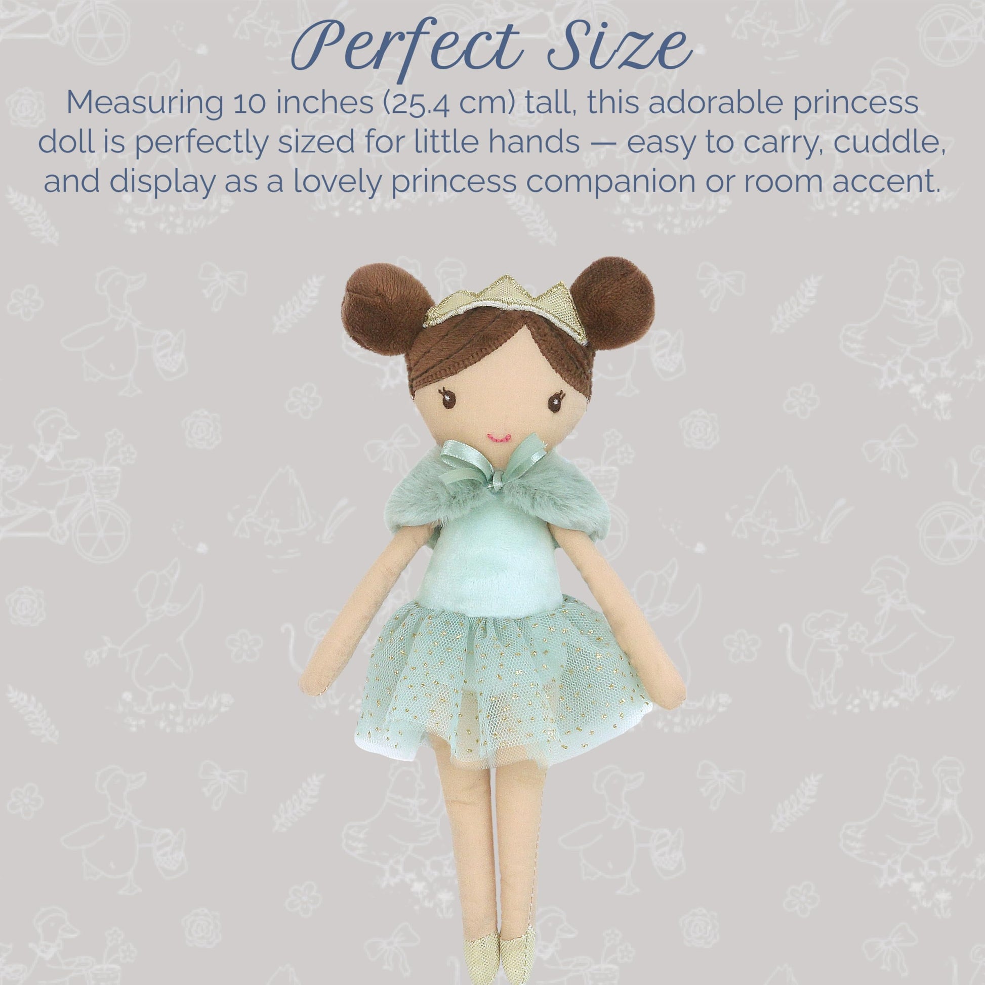 MON AMI Joelle Princess Pocket Doll, 10-Inch Plush Collectible Girls