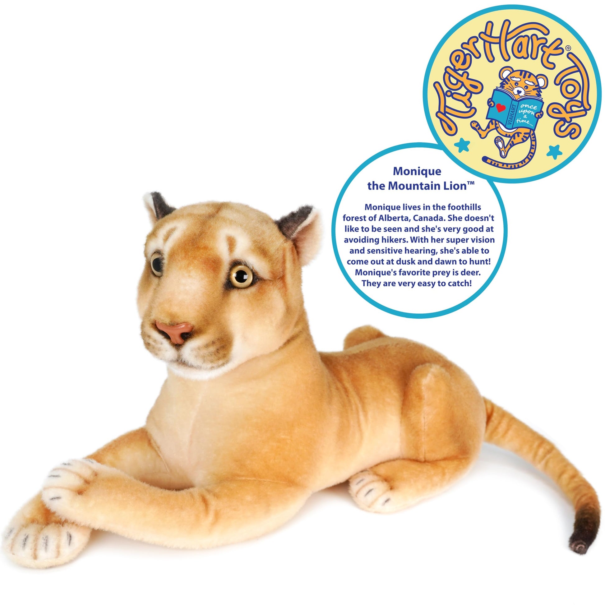 TigerHart Monique The Mountain Lion - 18 Inch (Tail Measurement Not Included) Stuffed Animal Plush