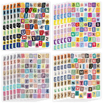 2760 PCS Letter Stickers for Scrapbooking, 40 Sheets Magazine Alphabet Stickers, Self-Adhesive Vinyl Small Ransom Stickers for Journaling Junk Journal