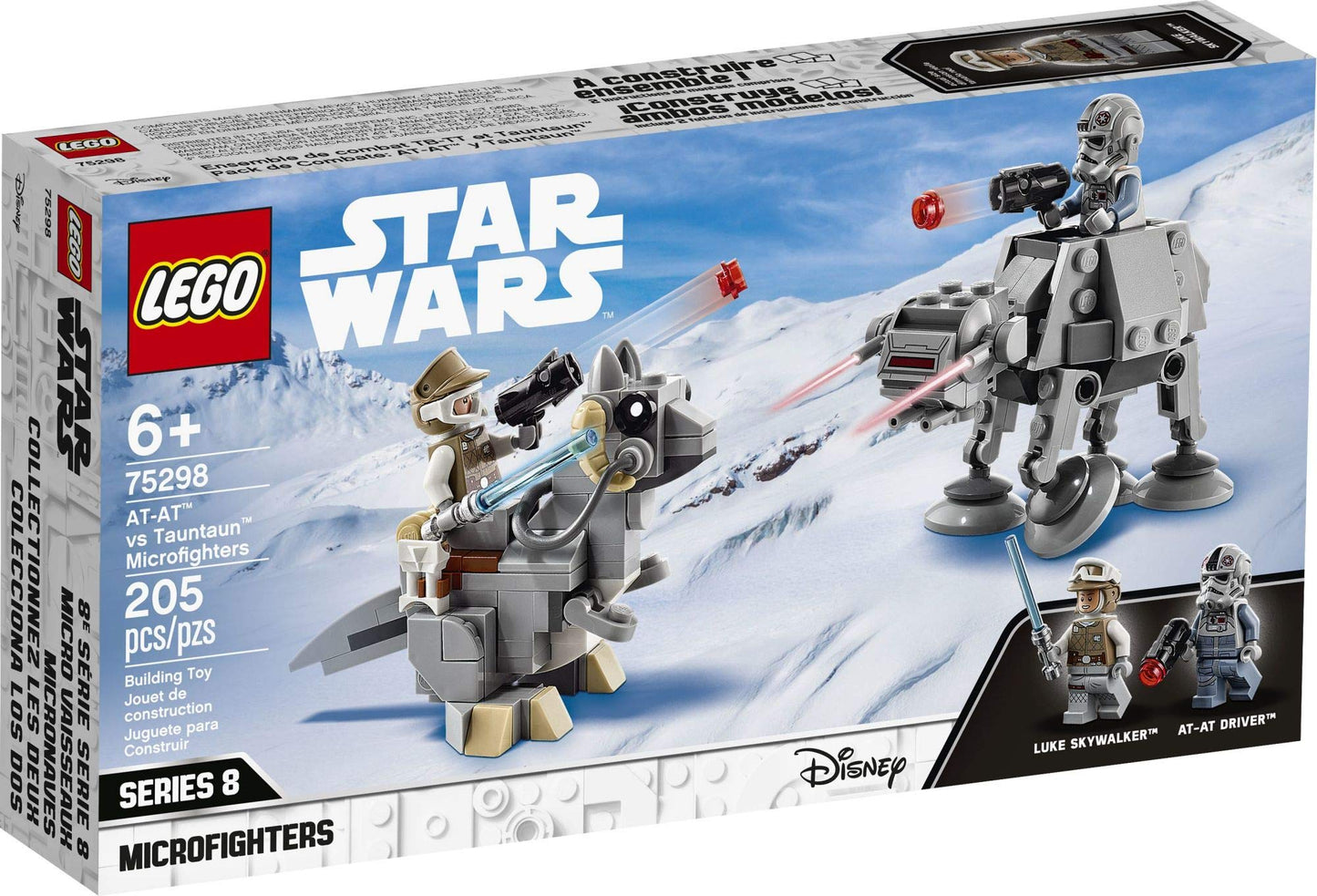 LEGO Star Wars at-at vs. Tauntaun Microfighters 75298 Building Kit; Awesome Buildable Toy Playset for Kids Featuring Luke Skywalker and at-at Driver