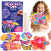 Arts and Crafts for Girls Ages 4-12, Poke Art Flower Bouquet with 8 Flowers & 2 Butterflies DIY Creative Activity Mess-Free Fun for Kid Party Favors