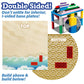 Summer Beach Terrain Baseplates for Building Bricks - Set of 2 Large 10"x10" Building Plates - Dual Connectivity, Build on Both Sides - Compatible