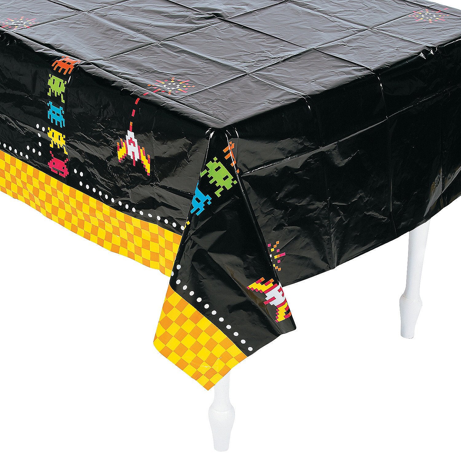 Fun Express 80's Party Plastic Tablecloth- Party Supplies - 1 Piece