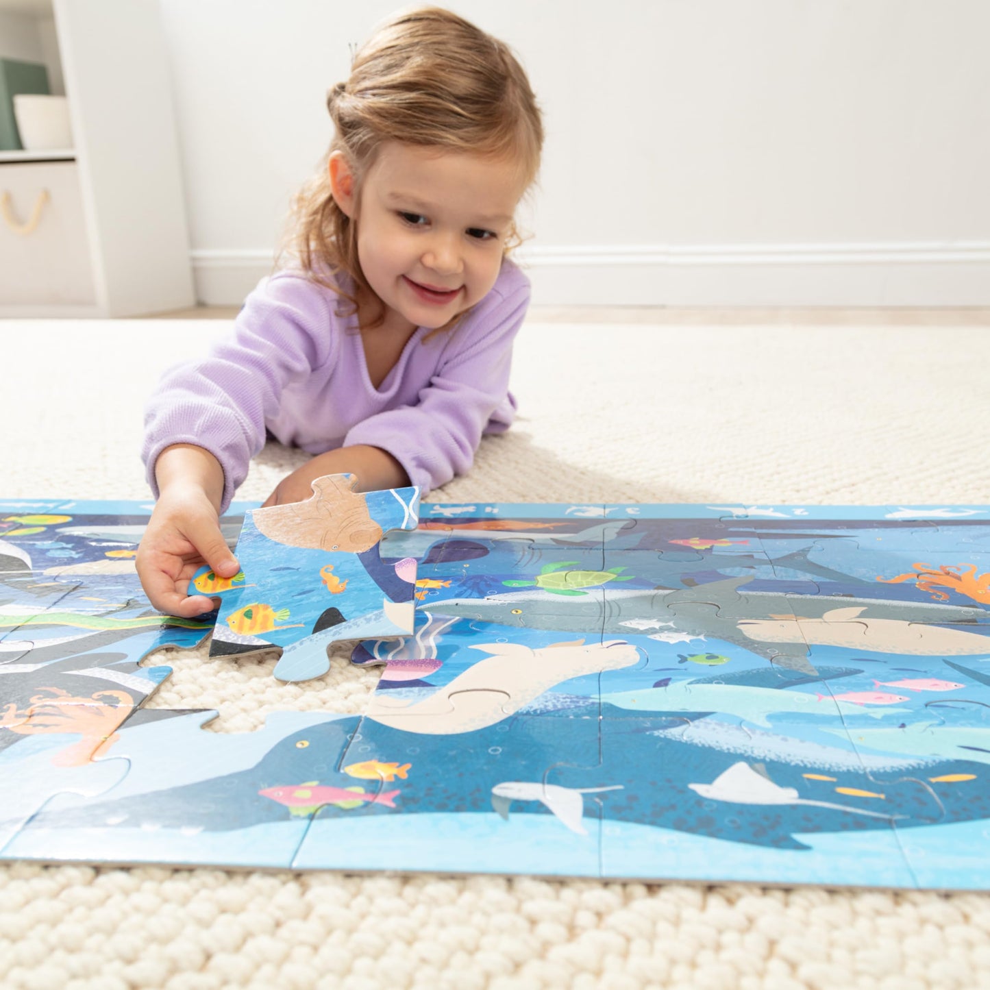 Melissa & Doug Beneath The Waves Search & Find Jumbo Floor Puzzle Toy