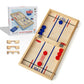 Pinbo Sling Puck Game (18") Premium Wooden Foldable Board | 2 Player Tabletop Game for Adults & Kids | Travel Friendly Classic Slingshot Game