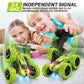 QUNREDA Remote Control Car for Kids Ages 6+, RC Cars Stunt Car Toy 4WD Double Sided 360° Rotating Remote Control with Headlights, Birthday Xmas Gifts