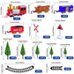 21PCS Train Cake Decorations Train Cake Toppers Train Birthday Party Supplies Mini Train Toys Train Track Traffic for Birthday Railway Steam Train
