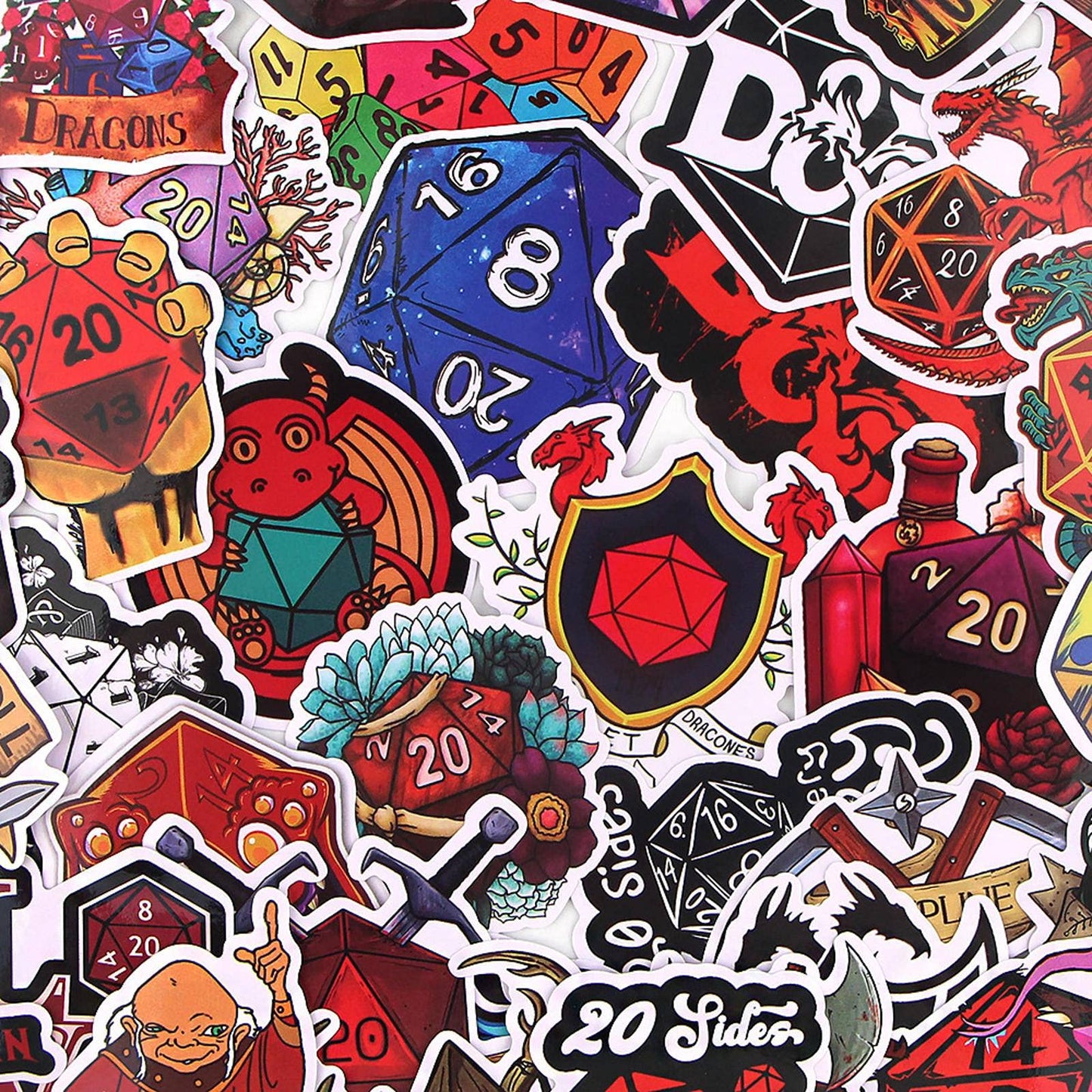 Dungeons and Dragons Cartoon Stickers There are 38 Cartoon Stickers That Can Be Put On Suitcases, Skateboards, Refrigerators, Laptops, and Graffiti