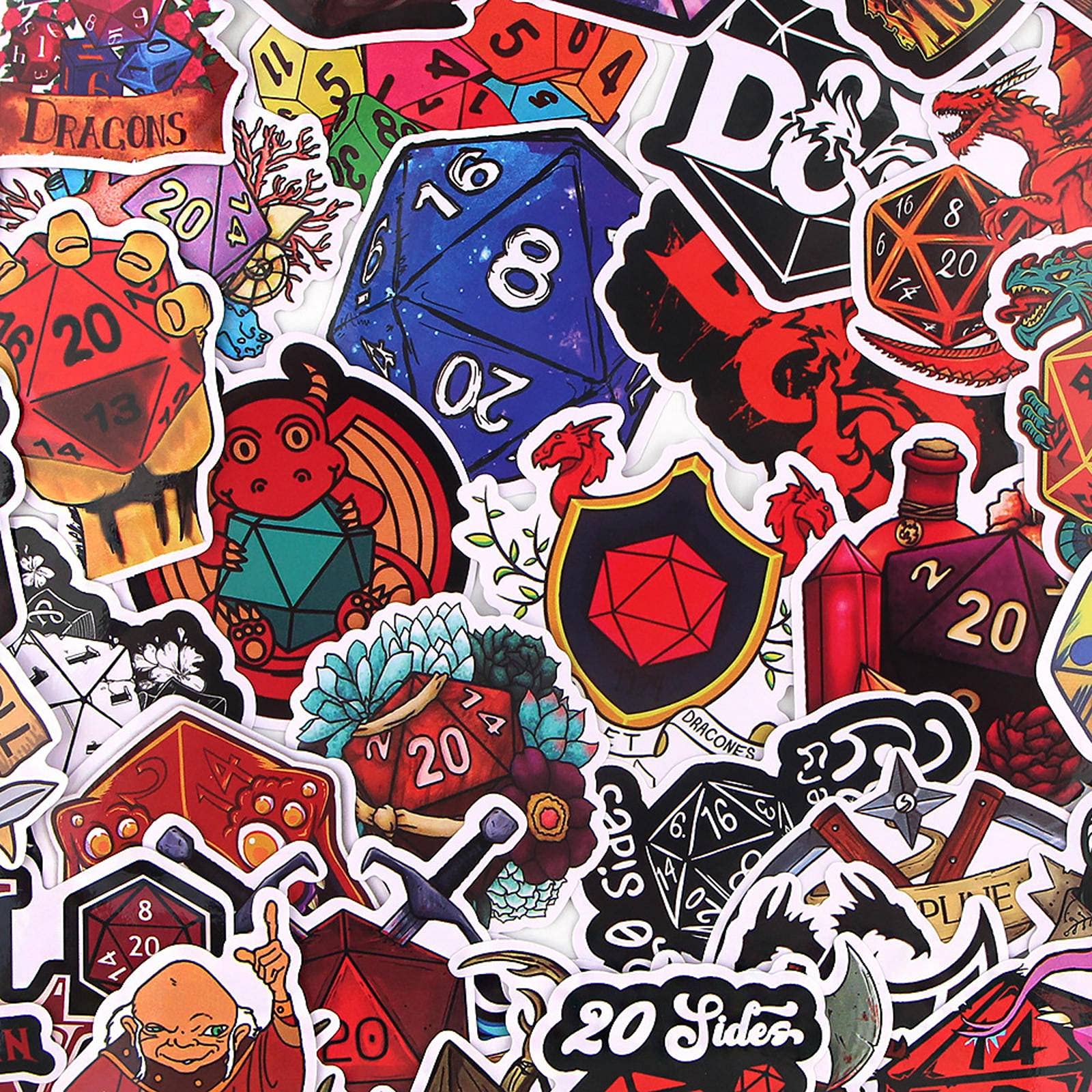 Dungeons and Dragons Cartoon Stickers There are 38 Cartoon Stickers That Can Be Put On Suitcases, Skateboards, Refrigerators, Laptops, and Graffiti