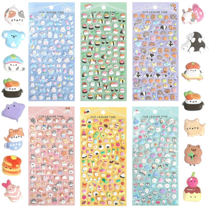 Cute Mini Puffy Stickers 600?, 3D Tiny Micro Bulk Sticker Set for Kids Girls and Adults for Rewards for Phone Cases, otebook, Scrapbooking