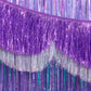 xo, Fetti Purple + Silver Scallop Fringe Banner | Birthday Decor, Party Backdrop, Disco Party, Whimsical, Iridescent Garland, Girly Glam, Kids Party
