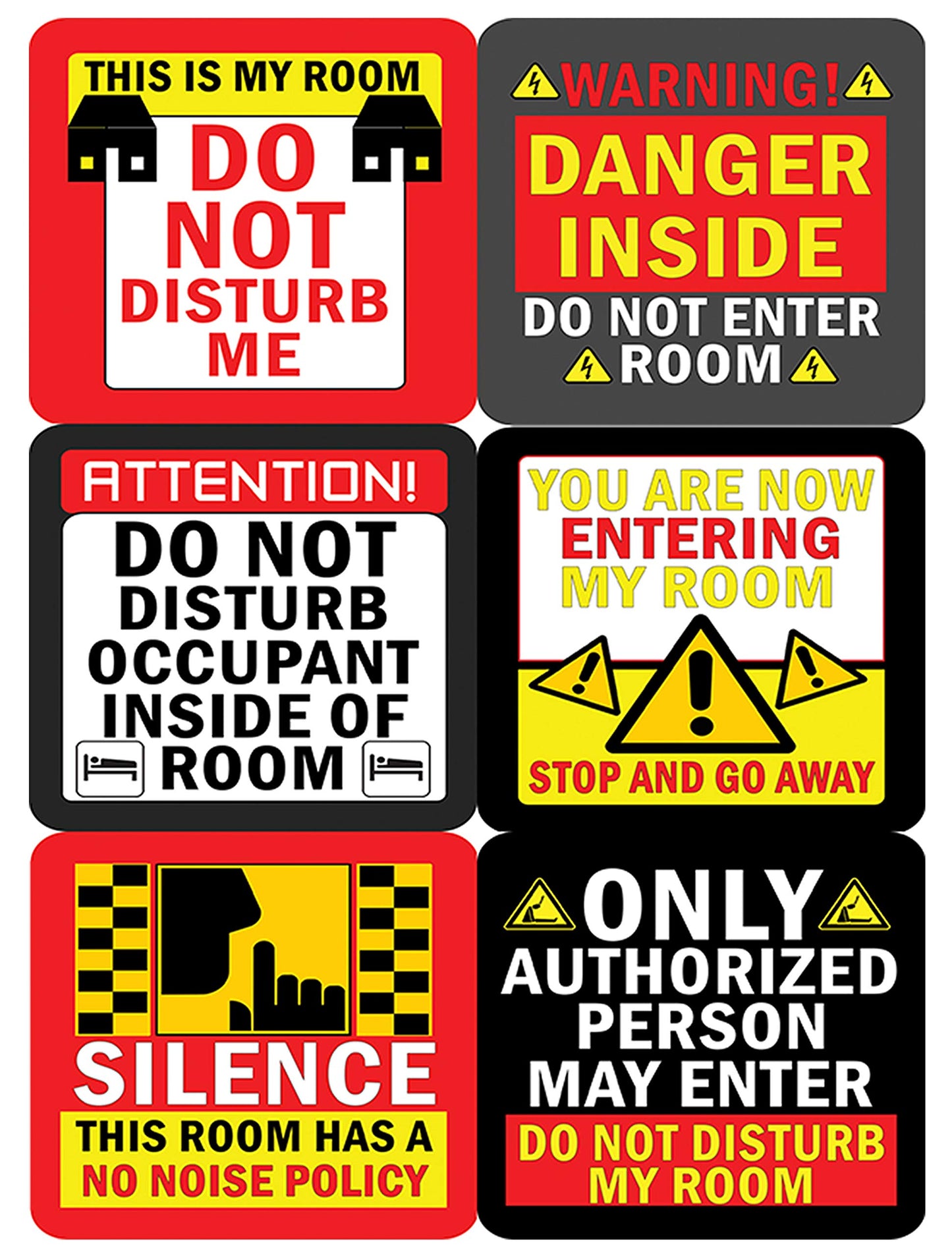 Creanoso Do Not Disturb My Room Stickers (12 des. x 2pcs ea.)