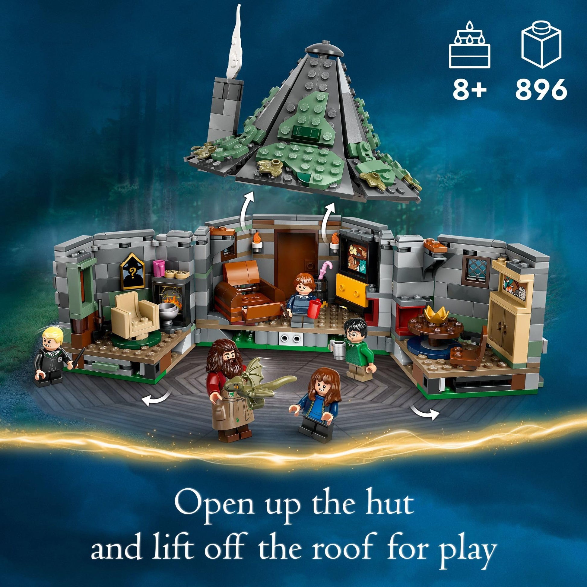 LEGO Harry Potter Hagrid's Hut: an Unexpected Visit - Harry Potter Toy for Boys & Girls Ages 8+ - Kids Building Toys W/Buildable House, 7 Minifigures