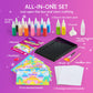 JOVA Klever Kits Glow Sand Art Kits for Kids, Glow in The Dark Sand Painting with 14 Colors, Kids Crafts, 6 Fantasy Templates & 4 DIY Sheets, Mess