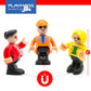 Playmags Magnetic Figures Community Set of 15 Pieces - 2 Inches Play People Perfect for Magnetic Tiles Building Blocks - STEM Learning Toys Children