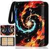 9 Pocket Card Binder for Cards, Trading Card Holder with 50 Removable Sleeves Fits 900 Cards, Creative Design Portable Zipper Card Collection Binder