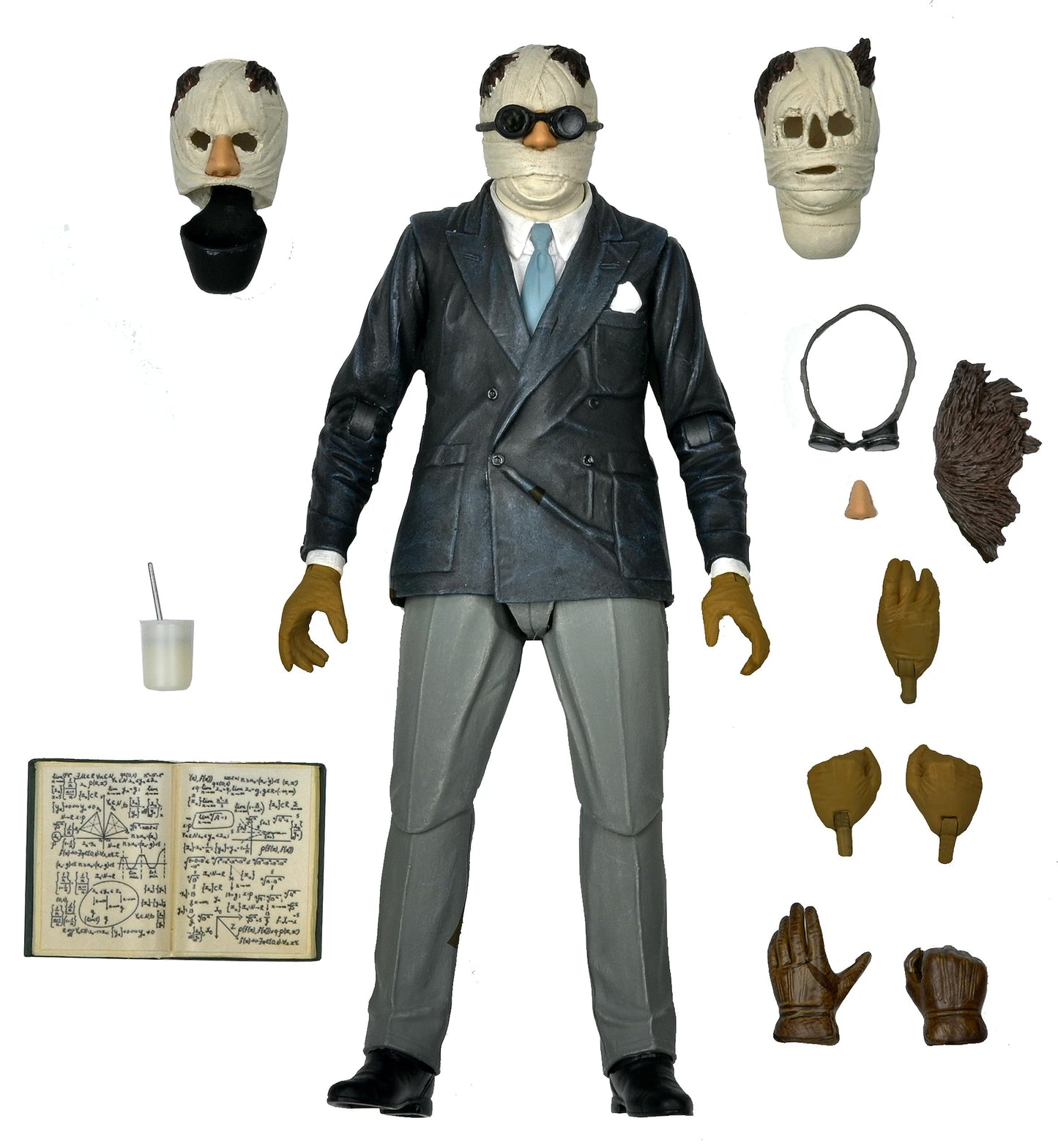 NECA - Universal Monsters - 7” Scale Action Figure - Ultimate Invisible Man Figure (Color)