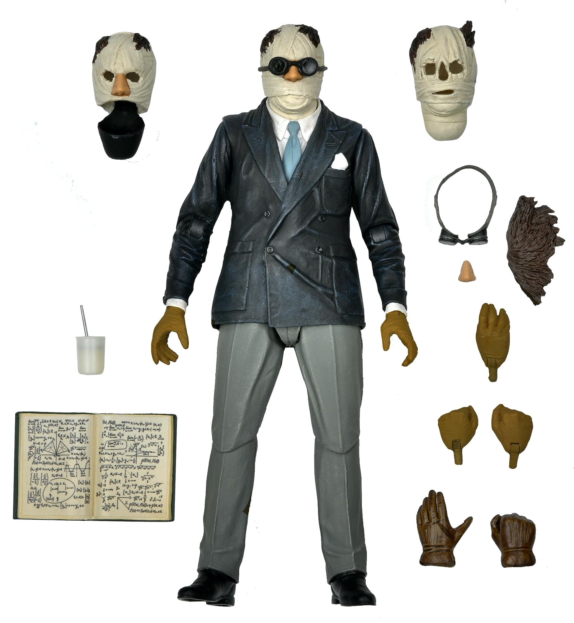 NECA - Universal Monsters - 7” Scale Action Figure - Ultimate Invisible Man Figure (Color)