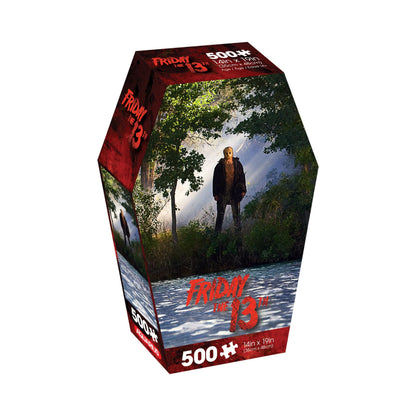 AQUARIUS Friday The 13th Horror Movie 500 Piece Jigsaw Puzzle in Coffin Box