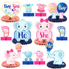 He or She Cute Elephant Honeycomb Centerpieces Animal Theme Decorations Decor for Gender Reveal Party Boy or Girl Party Pregnancy Announcement Baby