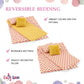 Emily Rose 18" Doll Pink Fabric Bed with Nightstand