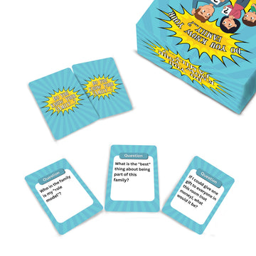 Superious Do You Know Your Family? - Family Question Card Game for Kids, Teens & Adults | 200 Cards Game | Fun Family Game Night, Couples & Travel