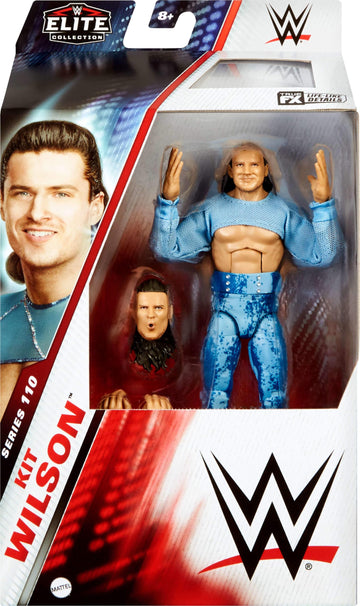 Mattel WWE Elite Action Figure & Accessories, Series #110 Kit Wilson 6-inch Collectible with 25 Articulation Points & Swappable Hands