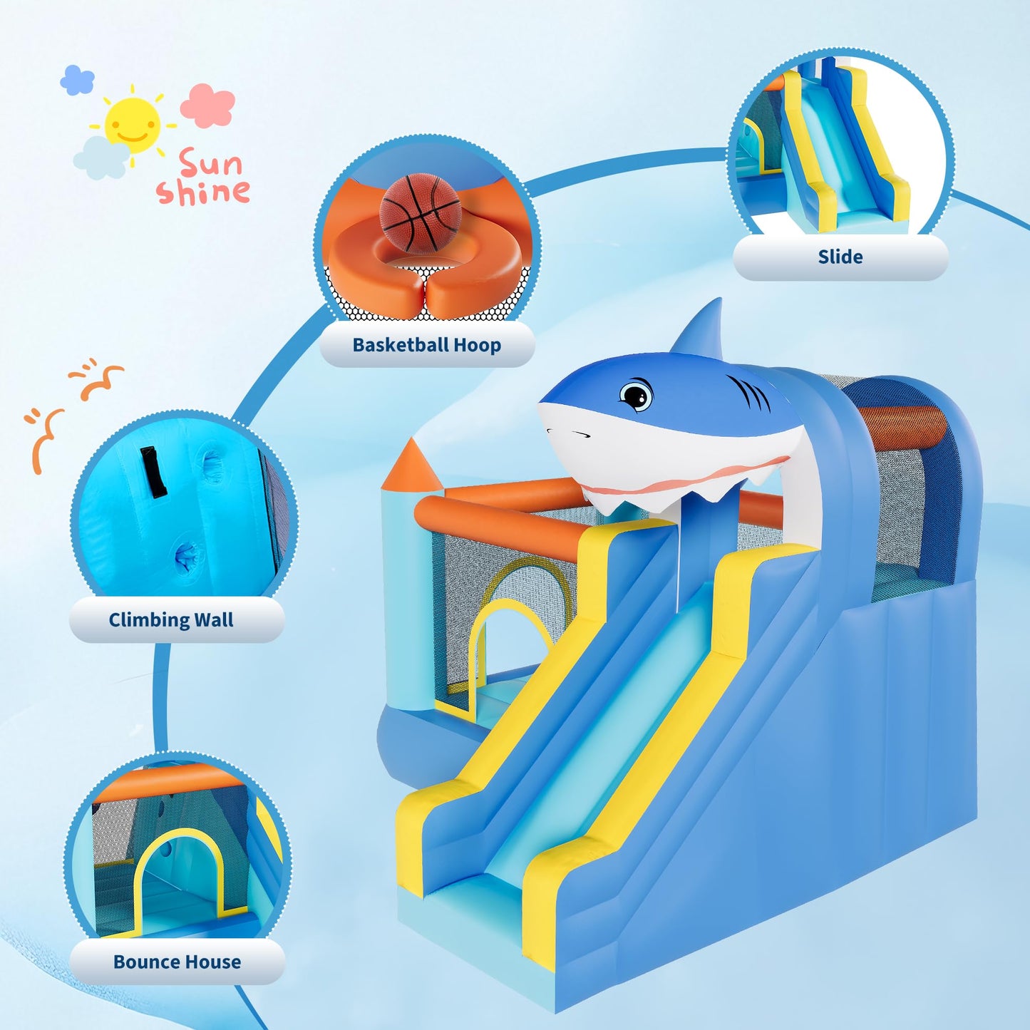 Garvee Inflatable Bounce House, Kids Bounce House, Jump Bouncer