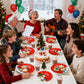 40 Pcs Merry Christmas Paper Plates - Disposable Red Christmas Plates, Cute Snowman Xmas Tree Dinner Dessert Plate Tableware Kit for Winter Xmas Party