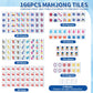 ApexCore Deluxe American Mahjong Tile Set with 166 Unique Designer Tiles - Complete Game Kit with 4 Pcs Mahjong Shuffler Cards | 4 All-in-One