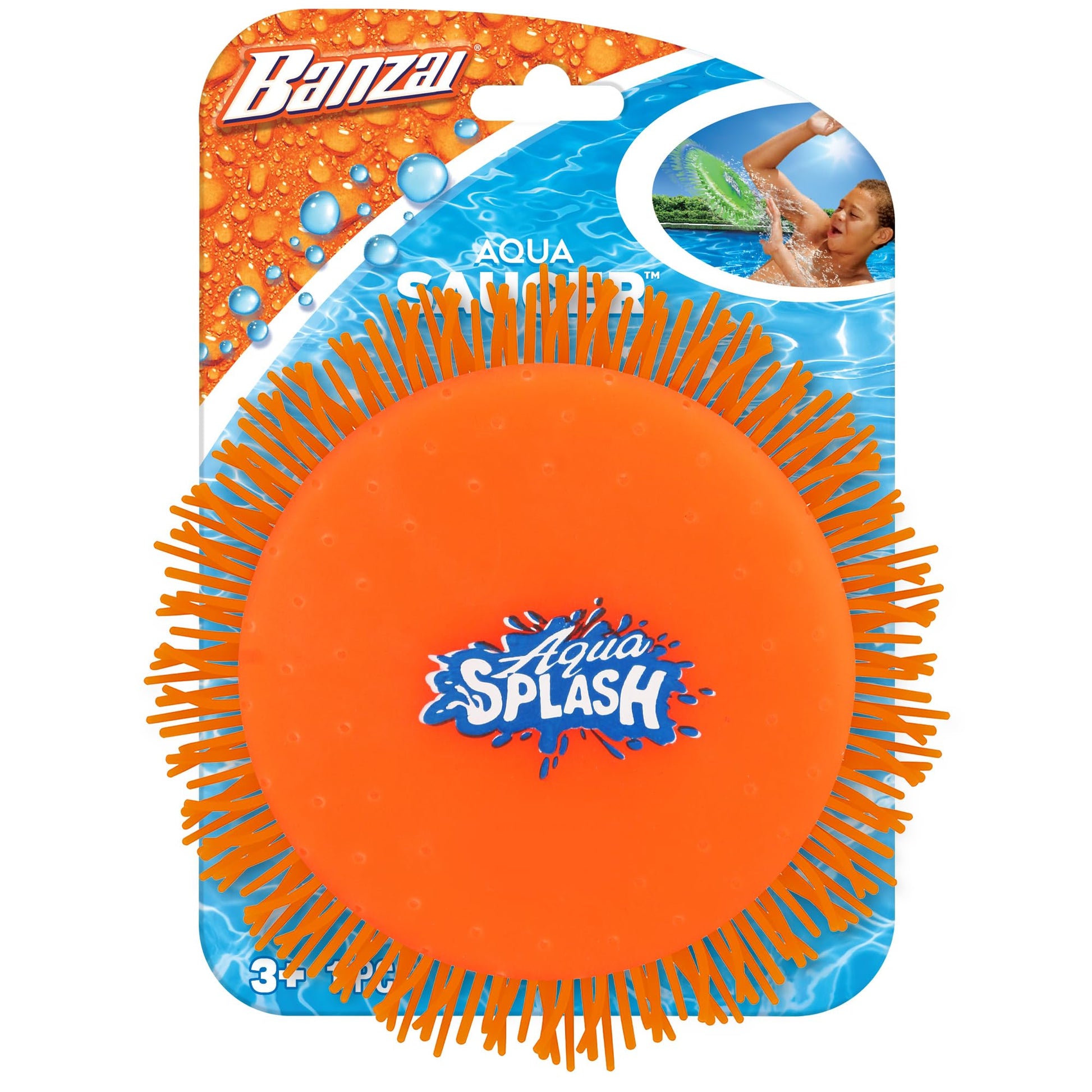 Banzai Green Aqua Saucer Pool Toy 5" Disk (Soak It and Throw It)