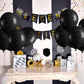 40Pcs Galaxy Balloons for Boys Galaxy Birthday Party Decorations Outer Space Themed Party Supplies Black Star Latex Balloon Garland Black and White