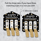 Big Dot of Happiness Adult 80th Birthday - Gold - Birthday Party Game Pickle Cards - Pull Tabs 3-in-a-Row - Set of 12