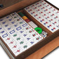 Chinese Mahjong X-Large 144 Numbered Acrylic Tiles 1.5" Large Gold Sparkle Tile with Carrying Travel Case Pro Complete Mahjong Game Set - (Mah Jong