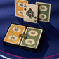 Copag Vintage WSOP 100% Plastic Playing Cards - Poker Size (Standard) Jumbo Index Green/Gold Double Deck Set
