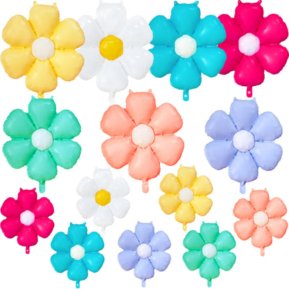 BCCSNNM 14PCS Daisy Balloons, Colorful Flower Balloons Party Decor