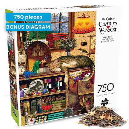 Buffalo Games - Charles Wysocki Yarn Duty - 750 Piece Puzzle for Adults