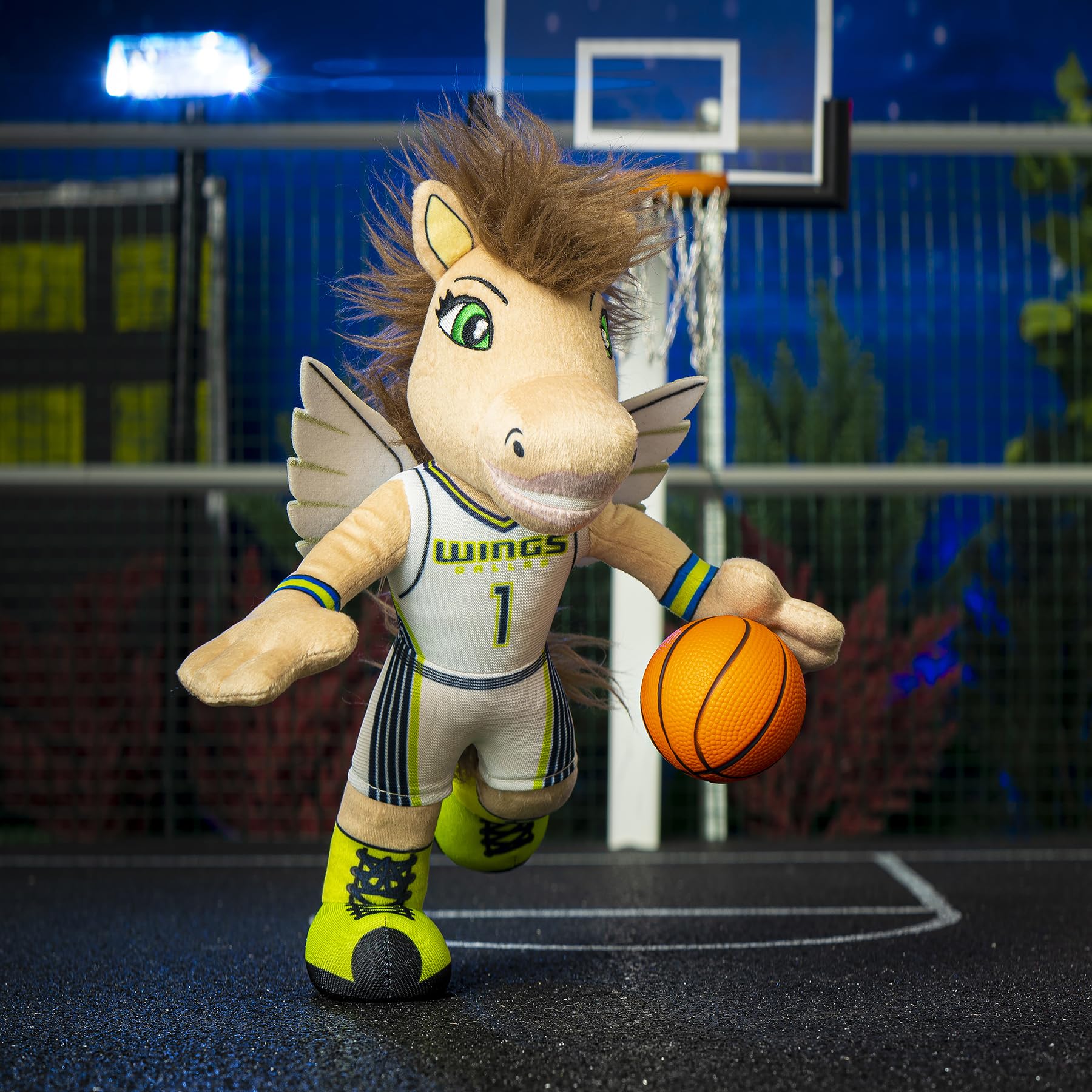 Bleacher Creatures Dallas Wings Lightning 10" WNBA Mascot Plush Figure (Heroine Jersey) - A Mascot for Play or Display