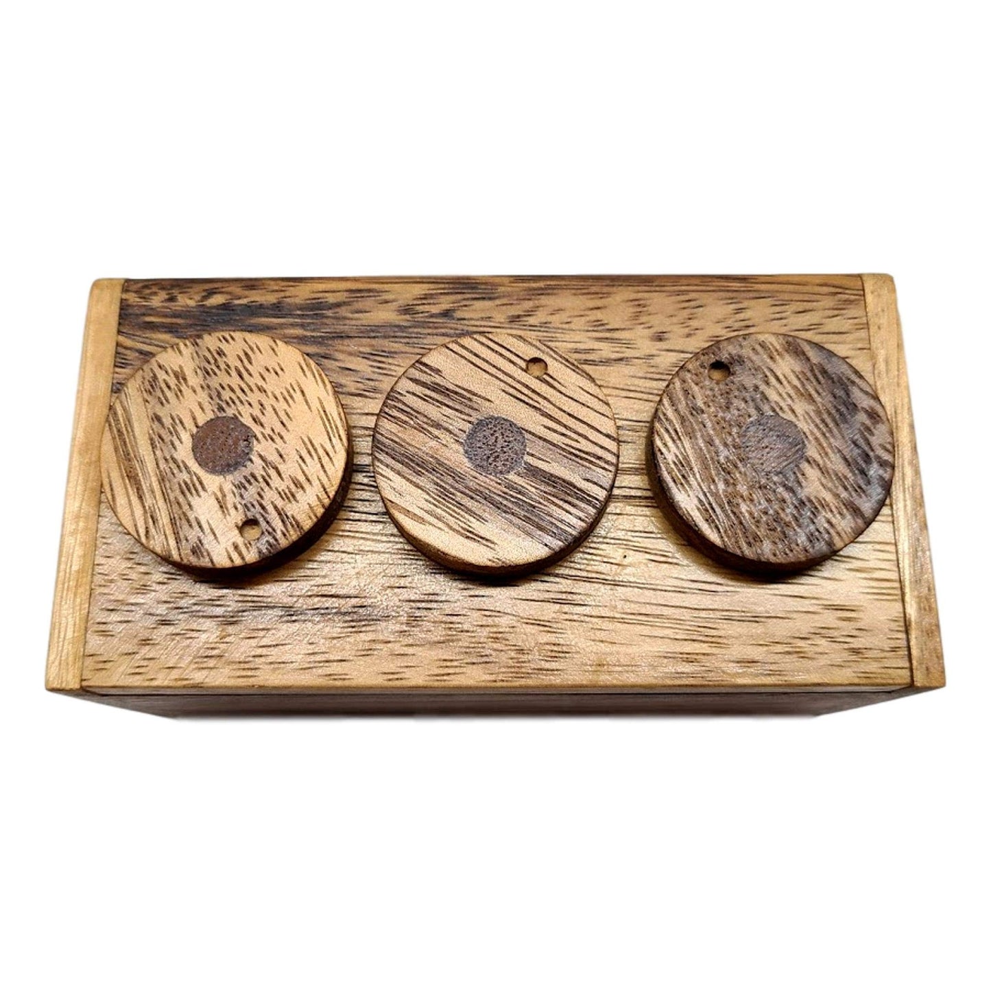 3 Wheel Combination Secret Lock Puzzle Box
