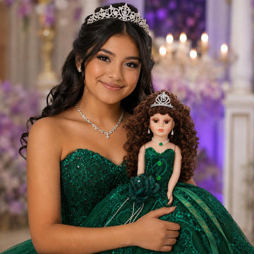 18” Quinceañera Last Doll with Umbrella Dress Stand - Última Muñeca Mis Quince Años Keepsake, Traditional Hispanic mis 15 Doll, Ceremony & Table