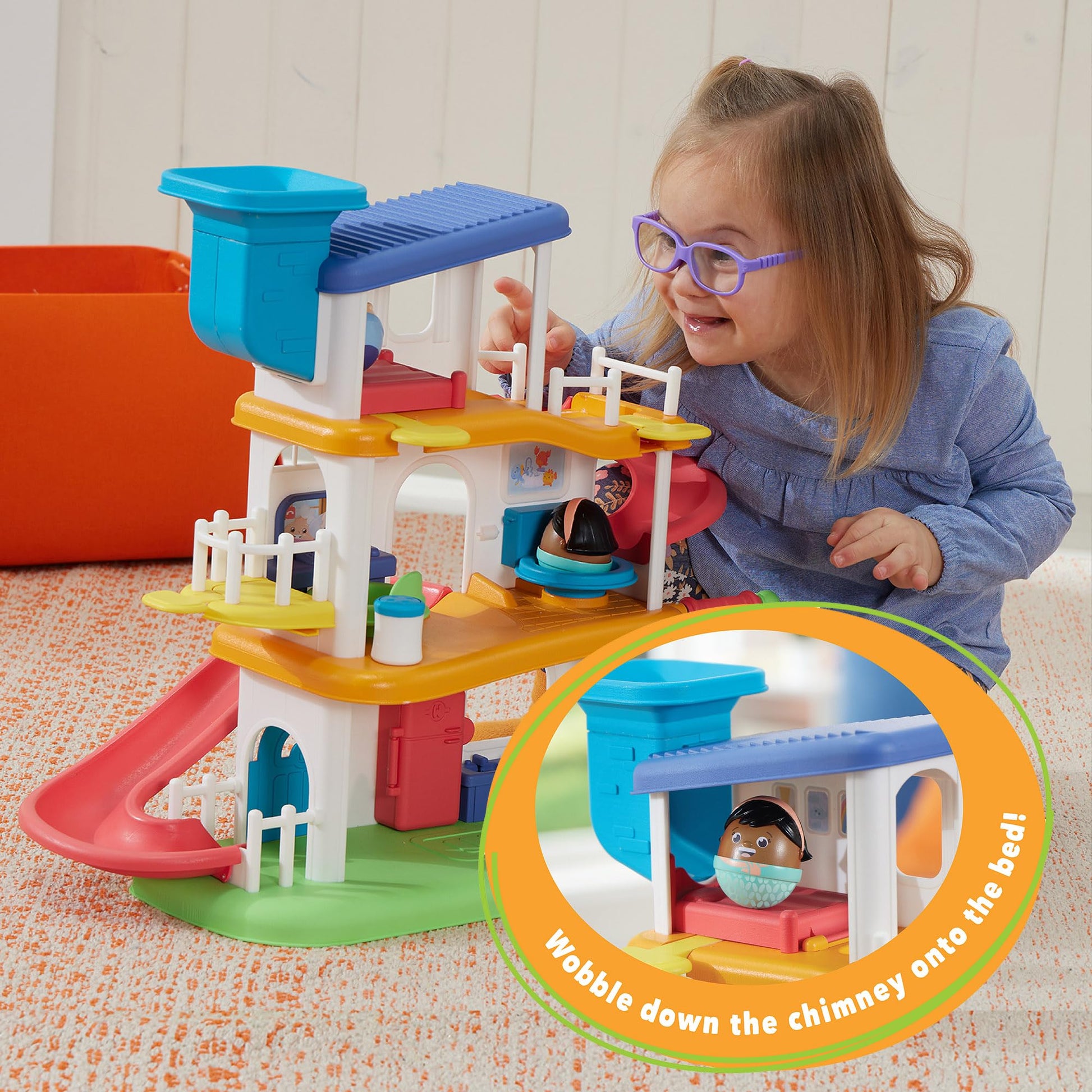 Playskool Weebles My Smart House - Weeble Wobble Preschool Toy for Toddlers Smart Speaker with Sounds + Songs 3 Floors of Imaginative Play for Ages 12