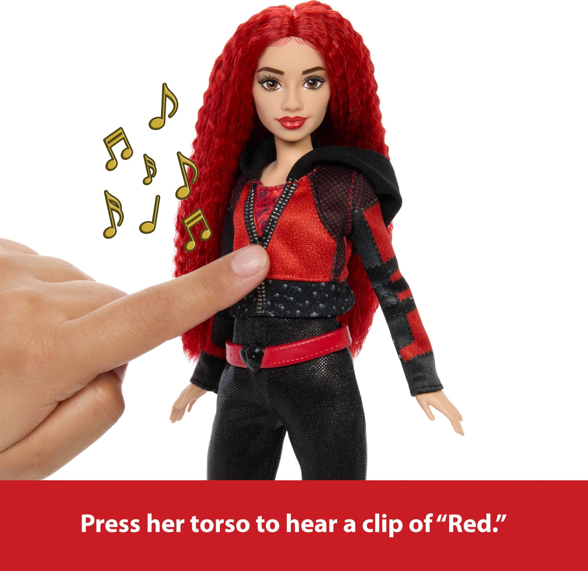 Mattel Disney Descendants: The Rise of Red Doll - Singing Doll with Movie-Inspired Clothes & Accessories, Sings “Red”