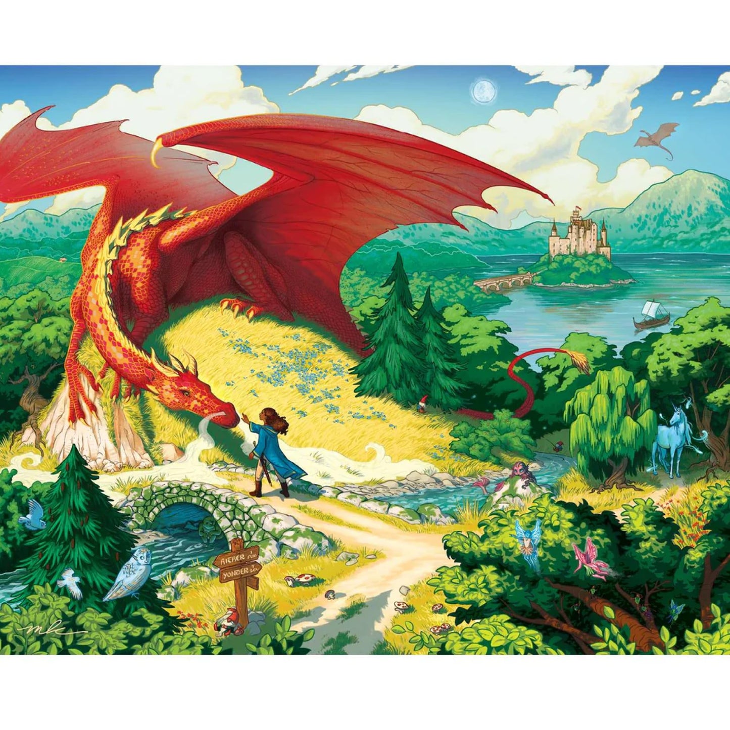 Boardwalk My Little Dragon 210 Piece Personal Puzzle, Jigsaw Puzzles with Premium Box, Dragon Gifts for Adults, 6"x8"