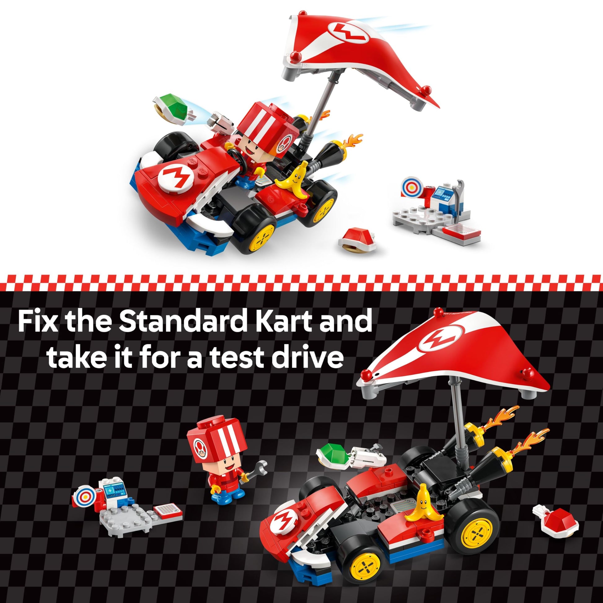 LEGO Super Mario: Mario Kart Standard Kit - Collectible Toy Building Set for Kids, Boys and Girls, Ages 7+ - Nintendo Mario Kart Toy for Fans - Gift