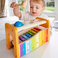 Hape Pound & Tap Bench with Slide Out Xylophone - Award Winning Durable Wooden Musical Pounding Toy for Toddlers